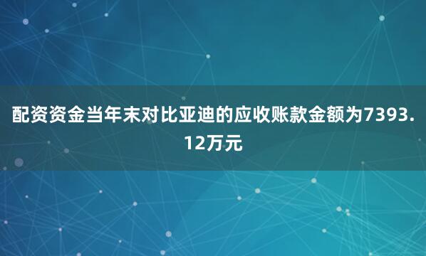 配资资金当年末对比亚迪的应收账款金额为7393.12万元